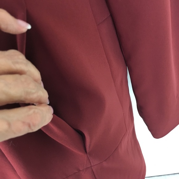 Forever 21 Rust Red Lined Blazer Sz L - Picture 4 of 8